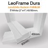 LeoFrame Dura วงกบไม้จริง สีรองพื้น 'ขาว' ขนาดหน้าตัด (2"x4") 40/90 mm.